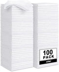 AIDEA White Microfiber Cleaning Cloth, 100PK, Cleaning Rags, 11.5"×11.5" by AIDEAHOME