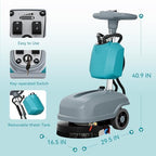 15" Walk Behind Floor Scrubber Machine, 23" Squeegee - Image 3