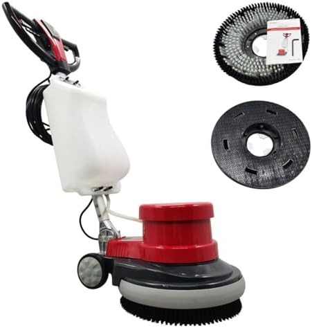 Floor Polisher Scrubber, Commercial 17" Heavy Duty Multi-functional Floor Buffer with 3.17gal Water Tank 110V by Unknown