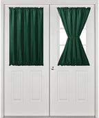 Hiasan French Door Curtains Privacy, Hunter Green, 52W x 40L, 1 Panel - Image 2