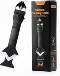 Saker Silicone Caulking Tool 3-in-1 Grout Removal Tool Classic Black by Saker
