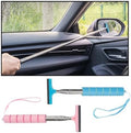Bittwee 2PCS Car Side Mirror Squeegee, Retractable Auto Rearview Mirror Wiper, All-Purpose Window Squeegee for Cleaning Shower Glass Door, Vehicle Accessories Universal for SUV Truck RV（Blue/Pink） by Bittwee