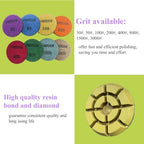 Diamond Floor Polishing Pads, 3 Inch Resin Bond Hook and Loop Polishing Pucks for Concrete, Terrazzo, Marble, Granite, Grit 800, 9PCS - Image 5