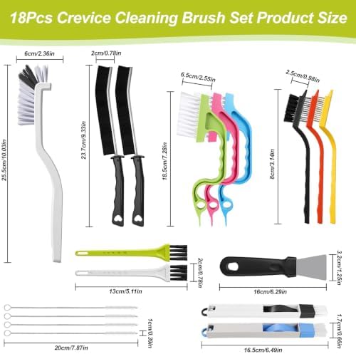 Crevice Cleaning Brush, 18Pcs Cleaning Brush Set for Gaps - Image 2