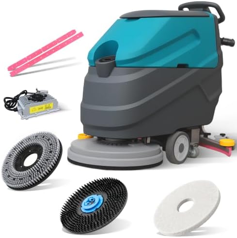T380 22" Walk-Behind Commercial Floor Scrubber Machine,Large Tank by PURILITZS
