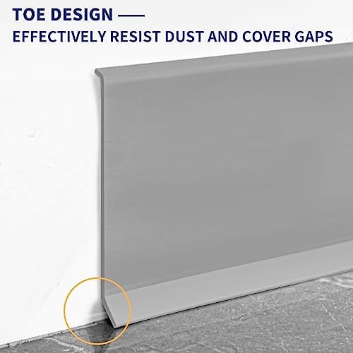 Vinyl Baseboard Molding Trim 6 Inch Peel and Stick Cove Base - Image 4