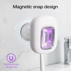 UV-C Toothbrush Sanitizer Case, Dual Light Cleaner Cover with Clear Window, USB-C Rechargeable Travel Holder for Electric and Manual Brushes, White - Image 4