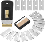 44pcs Ceramic Razor Blade Scraper Set with 4 Handles & 40 Blades, Glass Stove Top Scraper for Cleaning Oven Door, Window Scraper for Removing Paint, Stickers, Adhesive, Decals, Ceramic Blade Kit by Unknown