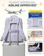 Carry On Backpack Personal Item Travel Backpack For Women Airline/Flight Approved Waterproof Sports Luggage Casual Daypack Small Hiking Backpack Purple - Image 7