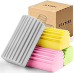 Jeymei Damp Clean Duster Sponge,4Pcs Dust Sponge for Cleaning,Multicolored by Jeymei