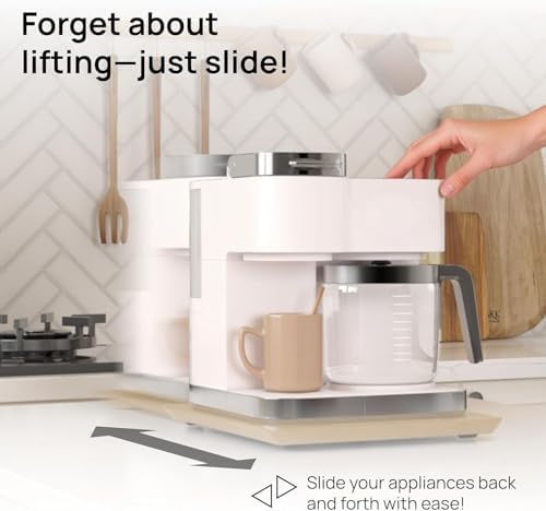 Ibyx Appliance Slider, Sliding Tray for Coffee Maker, 12 x 16 in, Natural - Image 3