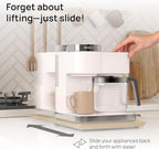 Ibyx Appliance Slider, Sliding Tray for Coffee Maker, 12 x 16 in, Natural - Image 3