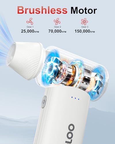 GOOLOO F3 Electric Air Duster, 150000RPM Super Power Duster for Cleaning - Image 2