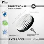 Premium Drill Brush Professional– 2in1 for Drills & Angle Grinders Extra-Soft 6in White | Scratch-Free Cleaning Brush for Carpet, Upholstery, Leather Seats, Glass, Furniture and Car Interior - Image 6