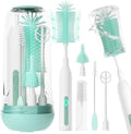 Electric Bottle Brush Cleaner,Rechargeable Baby Bottle Cleaning kit with Formula Mixer, Silicone Nipple&Straw Brush, Soap Dispenser, Drying Rack-IPX7 Waterproof,Long Battery Life for Home & Travel by BoutarzyOfficial
