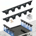 Silicone Stove Gap Covers with Stainless Steel, Oven Gap Filler Seals Gaps Between Stovetop and Counter, Stove Gap Guards Range Trim Kit, Easy to Clean Stove Gap Guard (Black 2 Pack,25") by YUHFERA