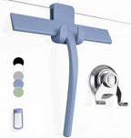 GÜTEWERK Silicone Shower Squeegee with 3-in-1 No-Drill Mount, Blue, 9'' by G%C3%9CTEWERK