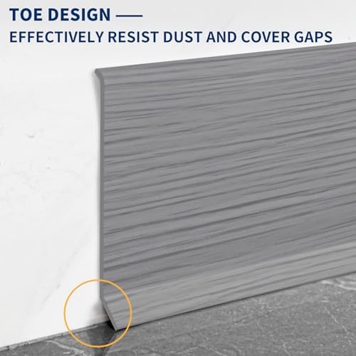 Vinyl Baseboard Molding Trim 4 Inch Peel and Stick Cove Base - Image 4