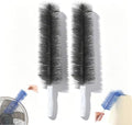 Bendable Microfiber Duster, Reusable Dust Remover, 2027 New Fan Cleaning Brush Washable ldeal for Electric Fans Air Conditioning, Home Car Vents, Curtain (Gray*2) by Unknown