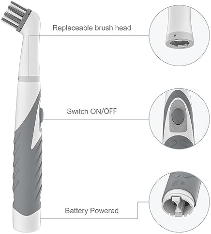 Electric Cleaning Brush with 4 in 1 Multiple Brush Heads, Indoor Household Cordless Motorized Brush for Bathroom Toilet Kitchen Tile Crevice(Grey) - Image 2