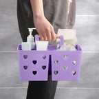 Portable Shower Caddy Plastic Shower Basket Organizer with Handle, Purple - Image 4