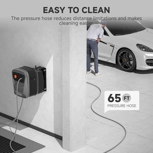 Giraffe Tools 65FT Wall Mount Pressure Washer G20, Dark Silver, Grey Hose - Image 4