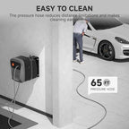 Giraffe Tools 65FT Wall Mount Pressure Washer G20, Dark Silver, Grey Hose - Image 4