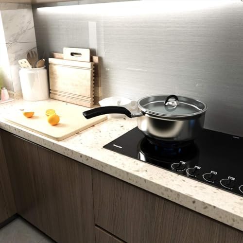 BAYYA Extra Wide Stainless Steel Contact Paper for Appliances 48"x157" Stainless Steel Vinyl Wrap Silver Metallic Wallpaper Peel Stick Kitchen Oil Proof Waterproof Sticker Aluminum Foil Wallpaper - Image 3