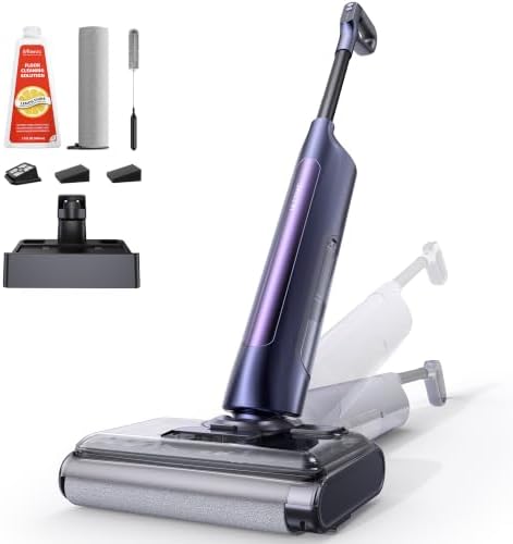 Ultenic Wet Dry Vacuum Mop, 60-Min Runtime, 180° Lay-Flat Deep-Reach by Ultenic