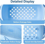 Portable Shower Caddy Basket with Handles Plastic Storage Basket Blue - Image 3