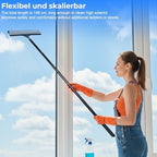 wlich Shower Squeegee with Long Handle, Telescoping Window and Floor Wiper - Image 5