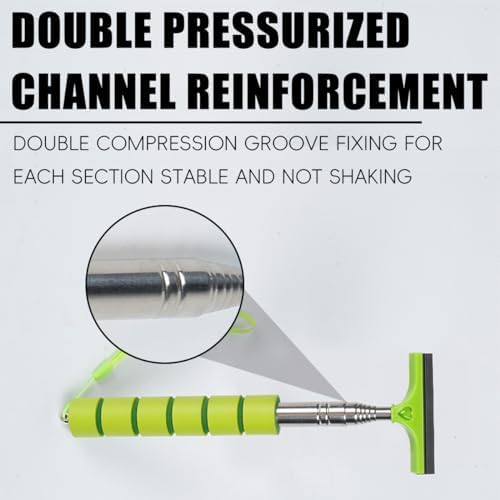 Bittwee 2PCS Car Side Mirror Squeegee, Retractable Auto Rearview Mirror Wiper, All-Purpose Window Squeegee for Cleaning Shower Glass Door, Vehicle Accessories Universal Fit（Green） - Image 5