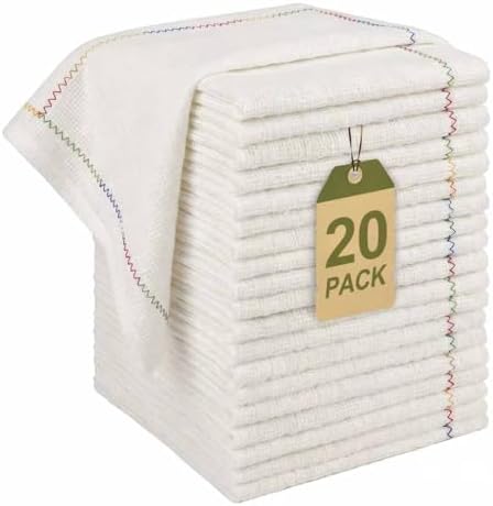 JOYMOOP Microfiber Cleaning Cloth, 20 Piece Set, Medium, White by JOYMOOP