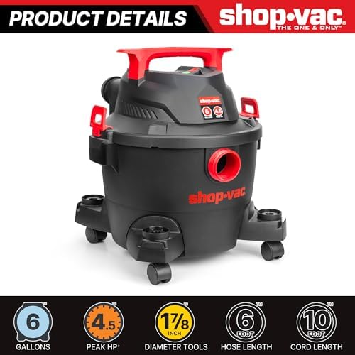 Shop-Vac 5430113 6 Gallon 4.5 Peak HP Wet/Dry Vacuum with Blower Function - Image 3