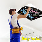 8Pcs Inspirational Fluorescent Light Covers for Classroom Ceiling Light 4x2Ft Motivational Word Magnetic Lights Cover Filter Easy Install for Back to School Office Hospital Ceiling Supply (Blackboard) - Image 6