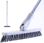 YONILL Grout Brush with Long Handle - Heavy Duty Grout Cleaner Brushes for Tile Floors, Swivel Stiff Bristles Floor Scrubber Cleaning Tool, Floor Scrub Brush for Shower, Kitchen, Baseboards and Corner by YONILL