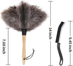 Soarer Ostrich Feather Duster for Cleaning,2Pcs Brush Kit,14inch Handle - Image 3