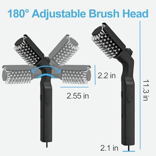 Electric Grill Brush, High Torque Grill Brush with Rechargeable 3-Speed Modes, 180° Adjustable Stainless Steel Replaceable Brush Head, Fit for Outdoor Camping and Barbecuing - Image 5