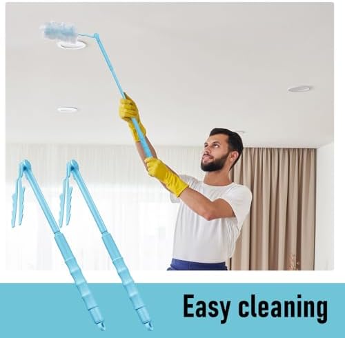 Colingmill 4 Pack Replacement Duster Handles, 3 Ft Extendable, Sky Blue - Image 5