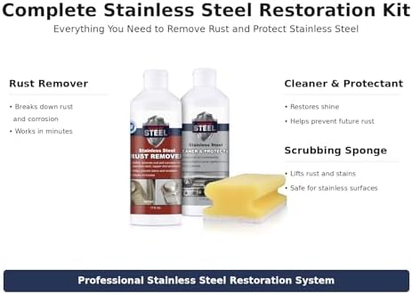 CLEAN MY STEEL Stainless Steel Rust Remover Kit 17 Fl Oz - Image 2