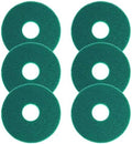 6 Pcs 12" Cleaning Orbiter Pads 437.056 for Oreck 550MC Orbiter Floor Machine,Commercial Floor Buffer Pads,Green Scrubbing Pad for Tile, Hardwood, Marble Floors by Poweka