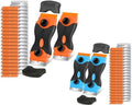 2 Pcs Orange Scraper Tool and 2 Pcs Blue Scraper Tool with 40 Pcs Metal Blades & 40 Pcs Plastic Blades by Nalisence