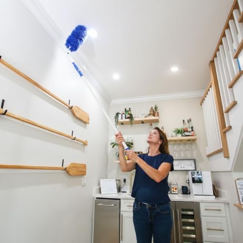 Unger Connect and Clean Microfiber Duster with Pivoting Handle & 4' Steel Telescopic Pole, High-Access Dusting and Cleaning, Dusting Tools, Cleaner Tool for Windows, TVs, Moldings, Cabinets - Image 5