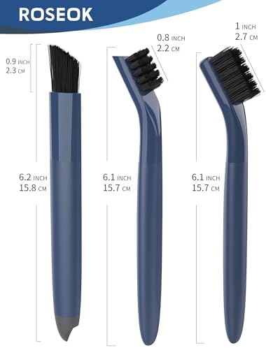 ROSEOK Grout Cleaner Brush Set, Detail Cleaning Brush Set, Nylon Bristles - Image 2