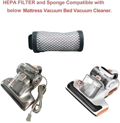 3Pack Hepa Filters Replacement Compatible with JIGOO T600 Mattress Vacuum Cleaner, Spare Parts or Accessories Works with JIGOO Mattress Vacuum, Washable and Durable. - Image 2