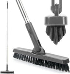 CELOX Grout Brush with Long Handle, 180°Rotation Tile Grout Cleaning Brush, Gray by CELOX