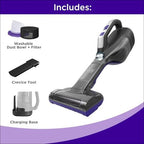 BLACK+DECKER dustbuster Reveal Pet Hair Vacuum, Hand Held Vacuum Cordless Portable for Home and Car, Rechargeable, LED Light, Powerful Suction, Includes Pet Brush and Crevice Tool (HLVD320BP07) - Image 2