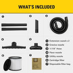 STANLEY 12 Gallon 5.5 Peak HP Wet/Dry Vacuum, 3 in 1 Shop Vacuum Blower,1-7/8"x6 Hose, Range for Garage, Carpet Clean, Workshop with Vacuum Attachments-SL18199P - Image 5