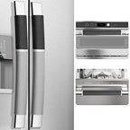MRKG Refrigerator Door Handle Covers, Set of 4, Washable Without Fading or Cracking, Keep Your Kitchen Appliance Clean from Smudges, Drips, Food Stains, Oil. (Black, Grey) by MRKG
