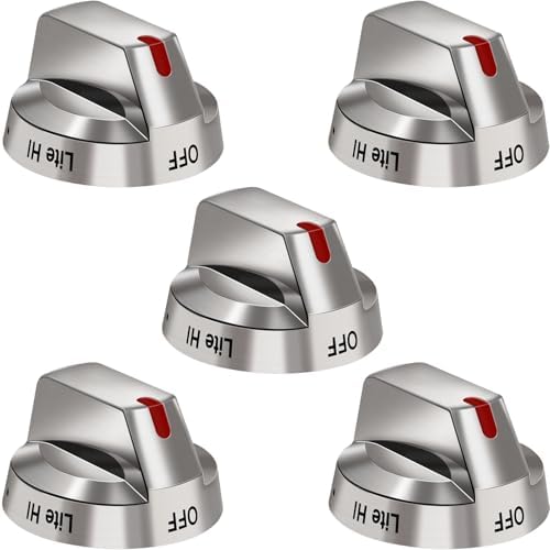 DG64-00473A Gas Stove Control Knob Replacement Compatible with Samsung 5pcs by LONGADS